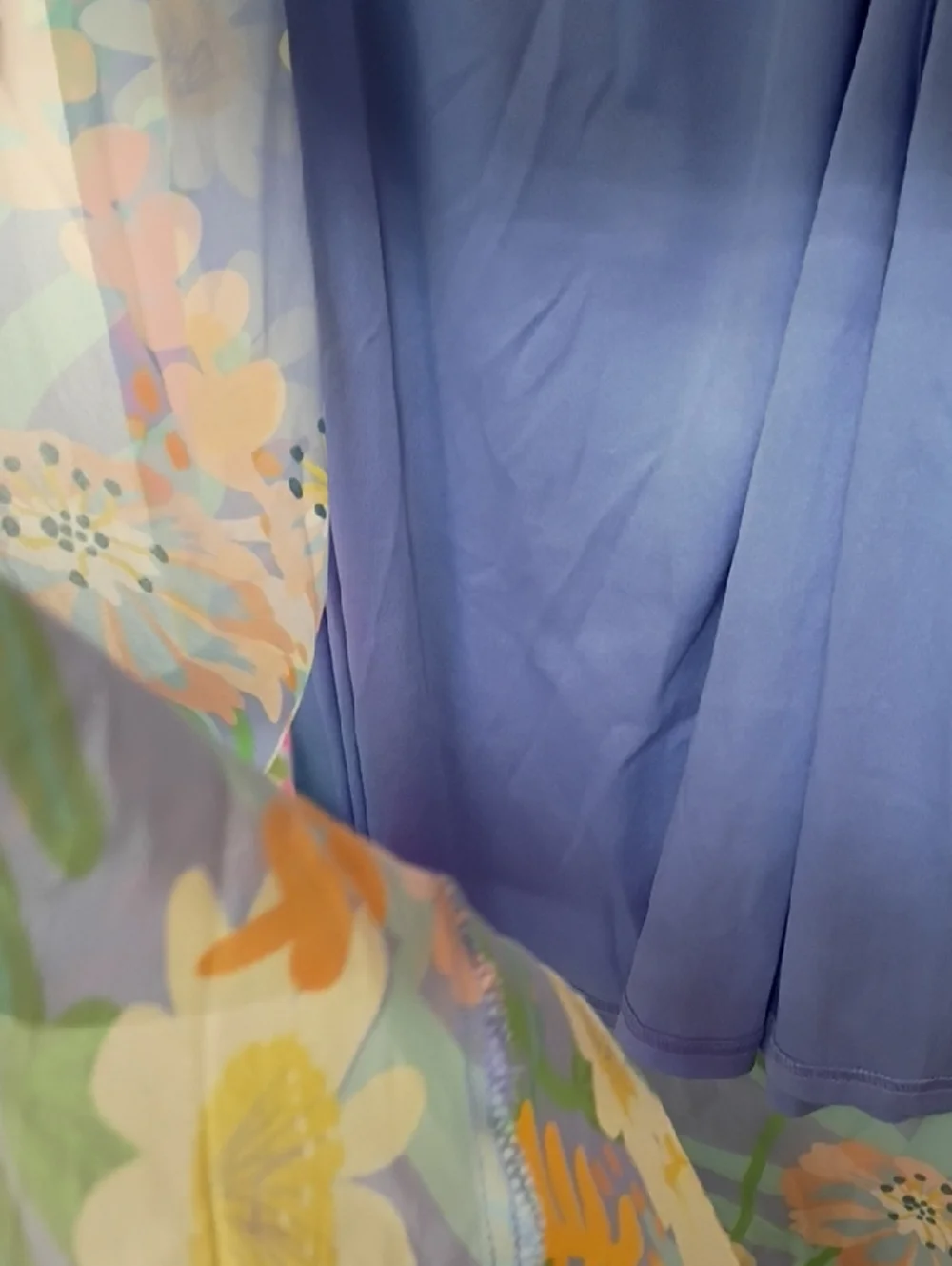 Entro Floral Trim Strapless Dress in Periwinkle - Picture 10 of 10
